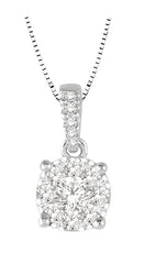 Parkplace Jewelers Round Shape Lovebright Essential Diamond Pendant 912C4PPFVPDWG