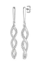 Parkplace Jewelers Swirl Diamond Fashion Long Earrings 683D7PPTSERWG