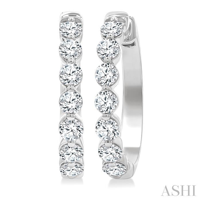 ASHI Diamond Hoop Earrings 620H0PPFGERWG-2.0