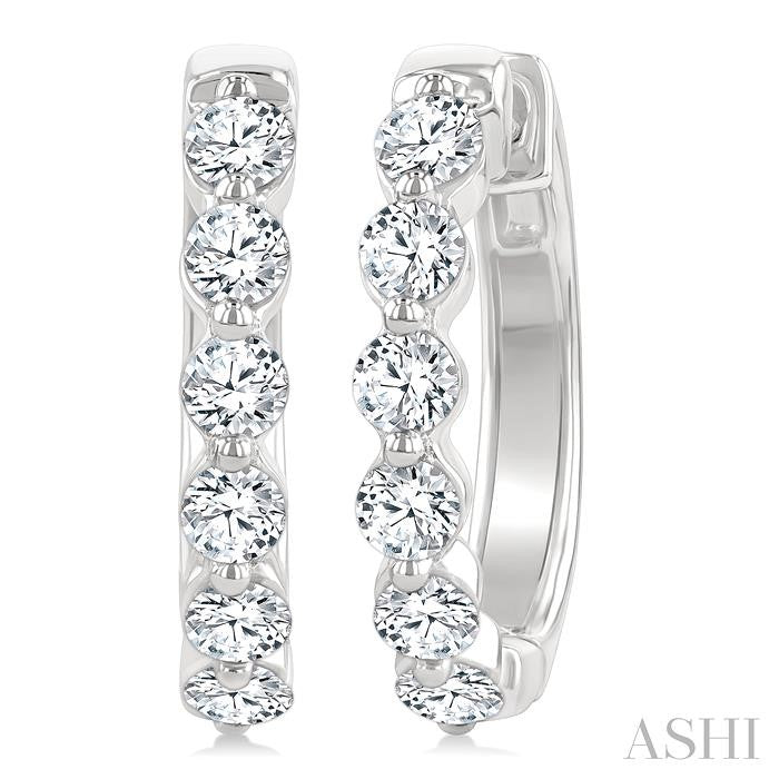 ASHI Diamond Hoop Earrings 620H1PPFGERWG