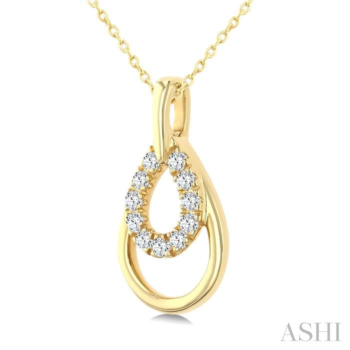 ASHI Pear Shape Petite Diamond Fashion Pendant 620K8PPTGPDYG-PR
