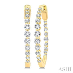 ASHI Inside-Out Graduated Diamond Fashion Hoop Earrings 620L1PPFGERYG