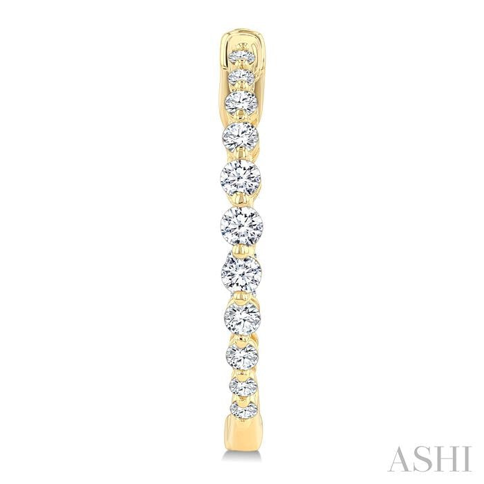 ASHI Inside-Out Graduated Diamond Fashion Hoop Earrings 620L1PPFGERYG