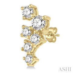 ASHI Scatter Diamond Fashion Earrings 621D6PPFGERYG