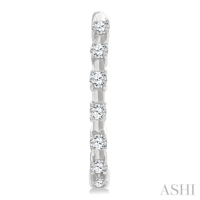 ASHI Floating Diamond Fashion Hoop Earrings 621H6PPTGERWG