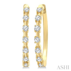 ASHI Floating Diamond Fashion Hoop Earrings 621H6PPTGERYG
