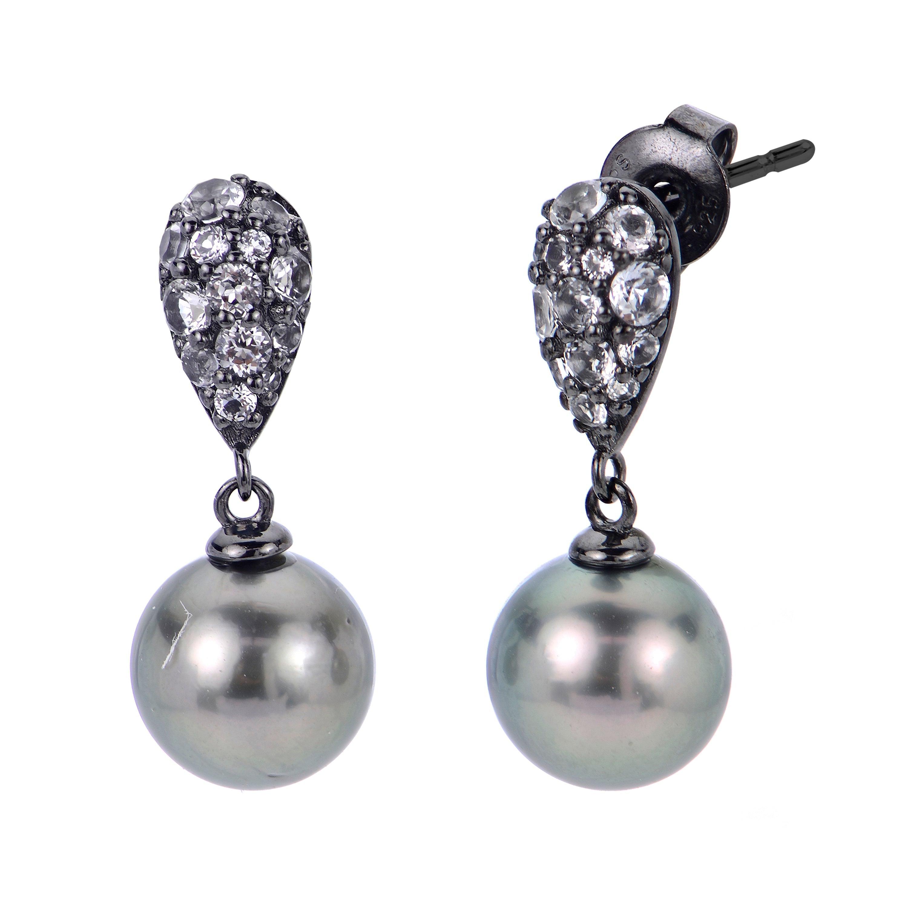 Parkplace Pearls Sterling Silver Tahitian Pearl Earring 622585/B