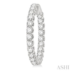 ASHI Inside-Out Diamond Round Hoop Earrings 622B0PPFGERWG-7.00