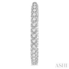 ASHI Inside-Out Diamond Round Hoop Earrings 622B0PPFHERWG-1.50