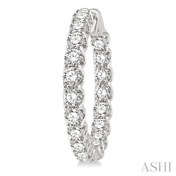 ASHI Inside-Out Diamond Round Hoop Earrings 622B0PPFHERWG-10.00