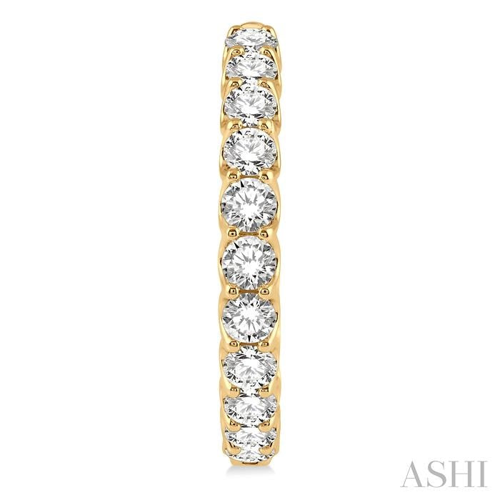 ASHI Inside-Out Diamond Round Hoop Earrings 622B0PPFHERYG-10.00