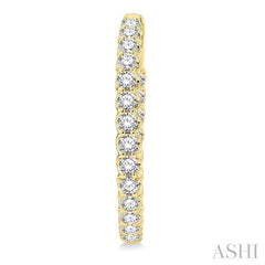 ASHI Inside-Out Diamond Round Hoop Earrings 622B0PPFHERYG-3.00