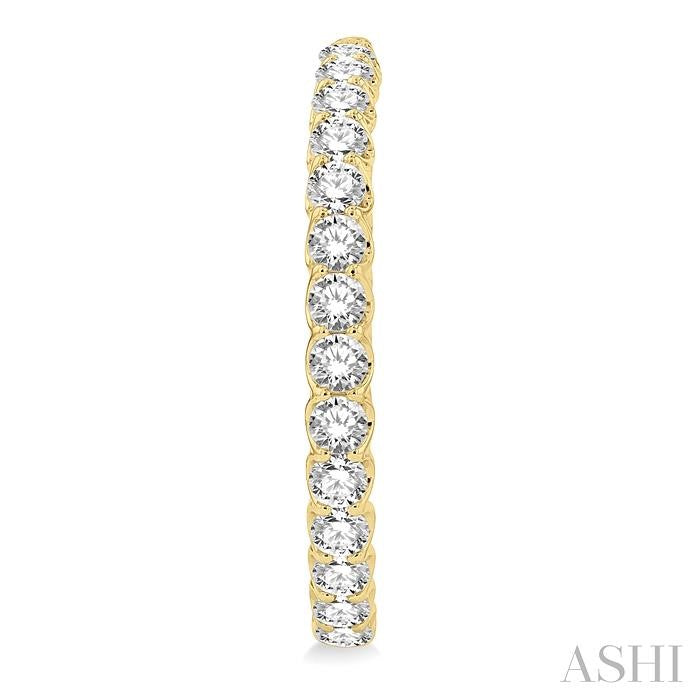 ASHI Inside-Out Diamond Round Hoop Earrings 622B0PPFHERYG-4.00