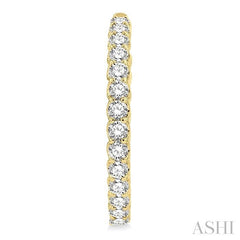 ASHI Inside-Out Diamond Round Hoop Earrings 622B0PPFHERYG-5.00