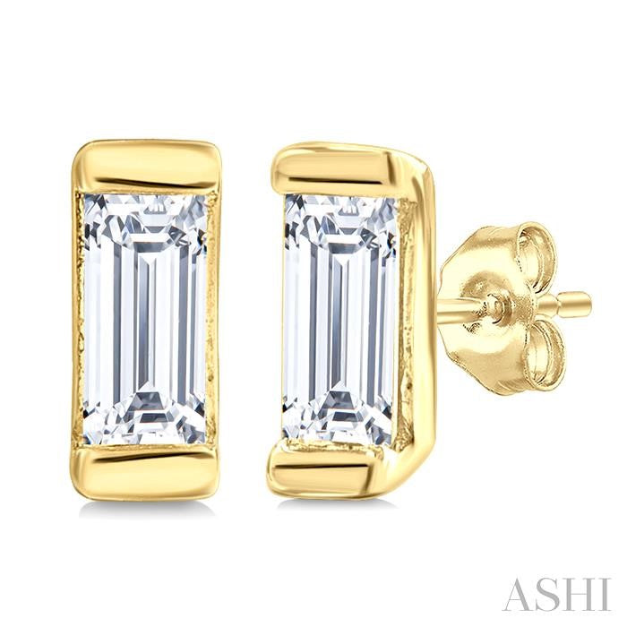 ASHI Baguette Diamond Petite Fashion Earrings 622H8PPTGERYG