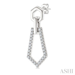 ASHI Hexagon Shape Diamond Fashion Earrings 622J5PPTGERWG-HEX