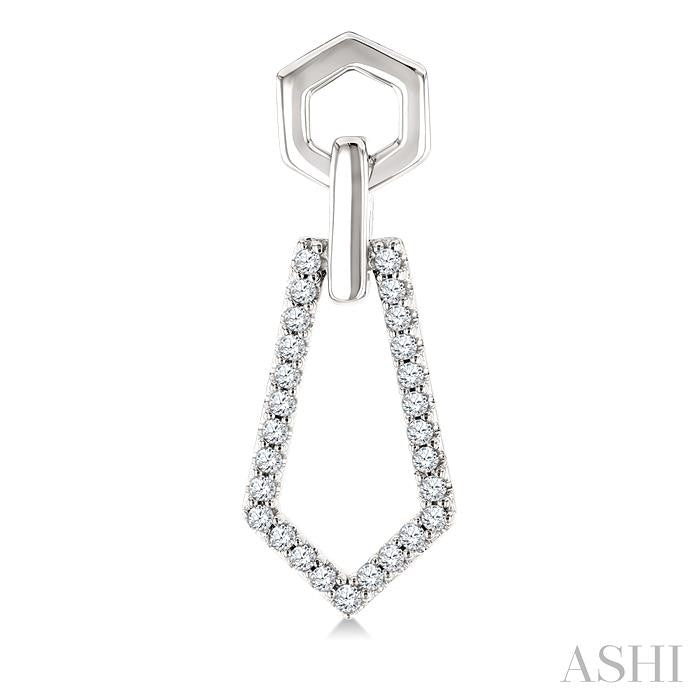 ASHI Hexagon Shape Diamond Fashion Earrings 622J5PPTGERWG-HEX