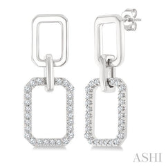 ASHI Rectangular Shape Diamond Fashion Earrings 622J5PPTGERWG-RCT