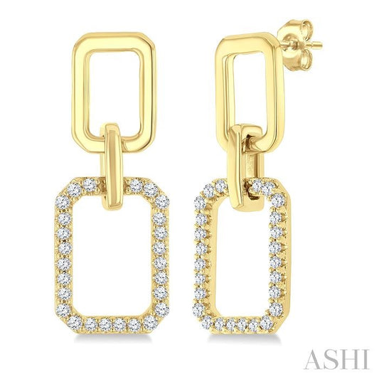ASHI Rectangular Shape Diamond Fashion Earrings 622J5PPTGERYG-RCT