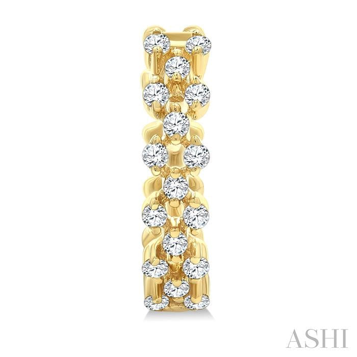 ASHI Prong Diamond Fashion Hoop Earrings 623H6PPTGERYG