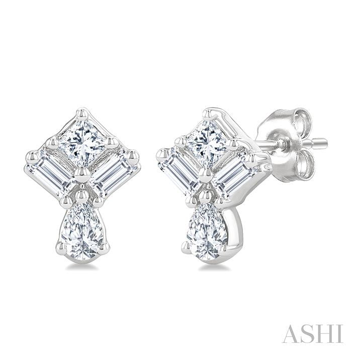 ASHI Mixed Shape Diamond Fashion Earrings 623J5PPFGERWG