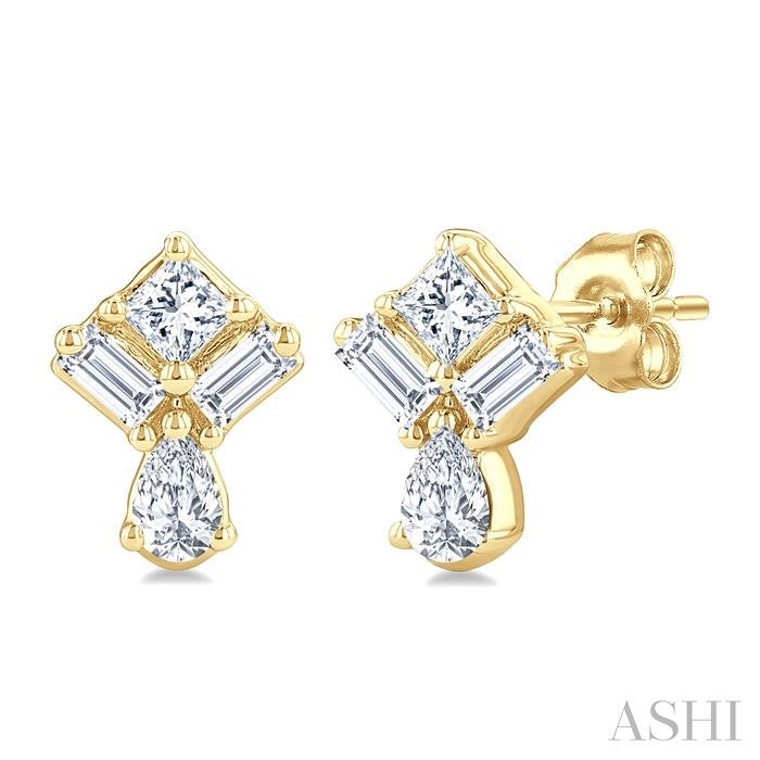 ASHI Mixed Shape Diamond Fashion Earrings 623J5PPFGERYG