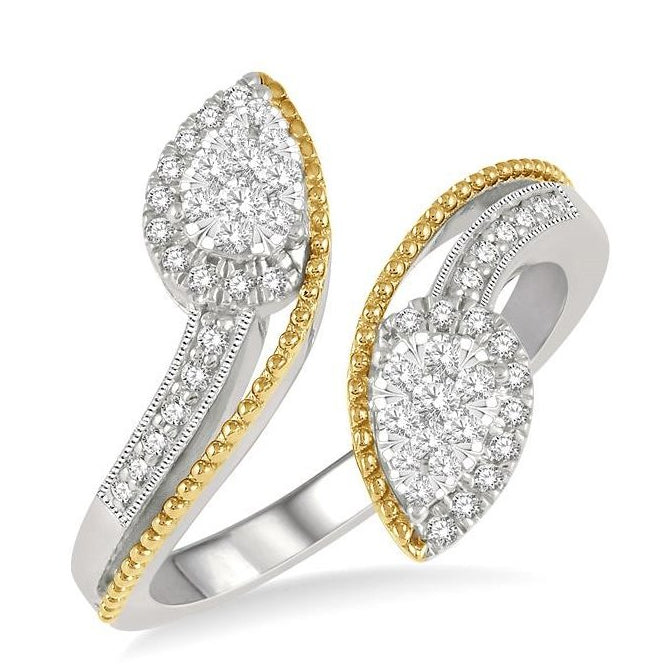 Parkplace Jewelers Pear Shape 2 Stone Lovebright Diamond Fashion Open Ring 365N5PPFHWY