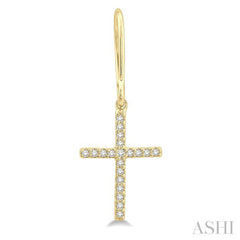 ASHI Cross Petite Diamond Fashion Earrings 624A8PPTSERYG
