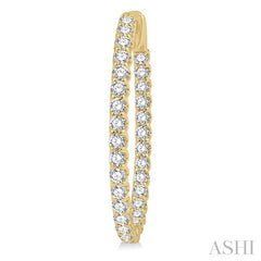 ASHI Inside-Out Diamond Oval Hoop Earrings 624B0PPFHERYG-3.00