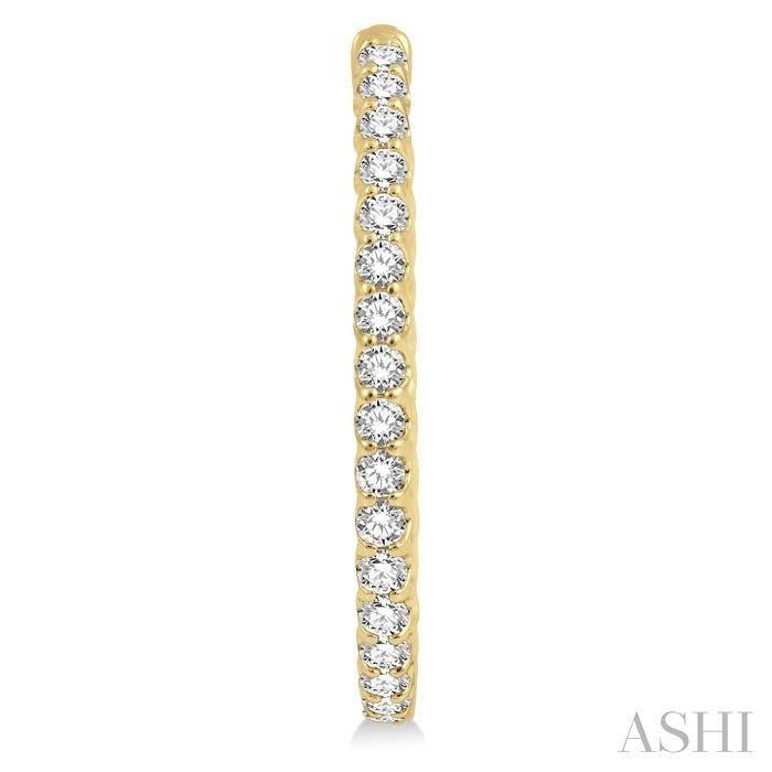 ASHI Inside-Out Diamond Oval Hoop Earrings 624B0PPFHERYG-3.00