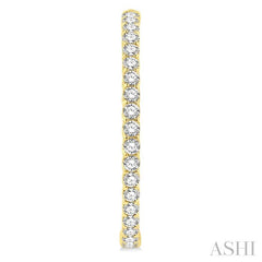 ASHI 1 3/4-Inch Round Inside-Out Diamond Hoop Earrings 624D0PPFGERYG-10.00
