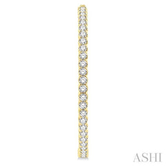 ASHI 1 3/4-Inch Round Inside-Out Diamond Hoop Earrings 624D0PPFGERYG-5.00