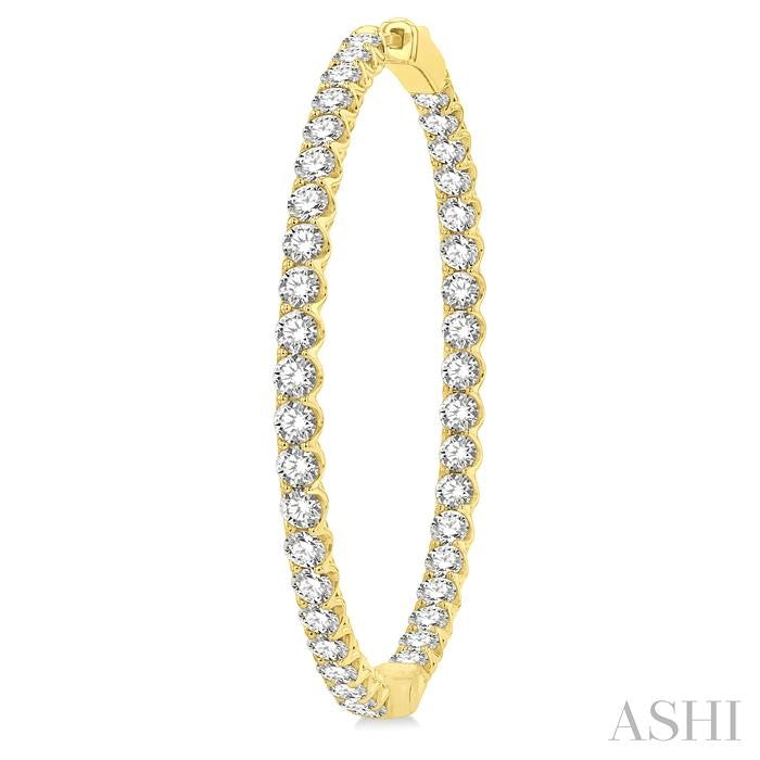 ASHI 1 3/4-Inch Round Inside-Out Diamond Hoop Earrings 624D0PPFGERYG-7.00