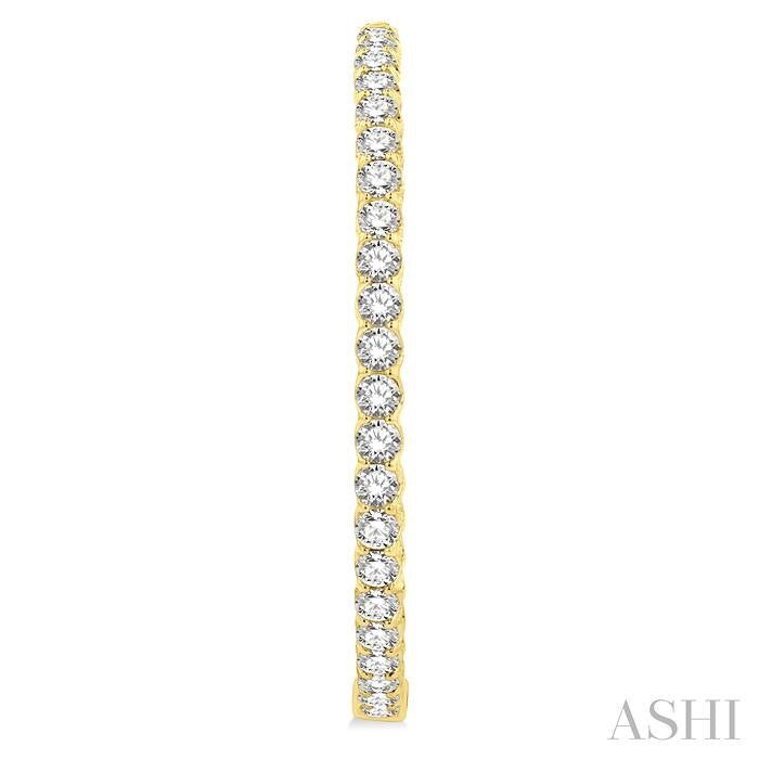 ASHI 1 3/4-Inch Round Inside-Out Diamond Hoop Earrings 624D0PPFGERYG-7.00