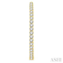 ASHI 1 3/4-Inch Round Inside-Out Diamond Hoop Earrings 624D0PPFGERYG-7.00