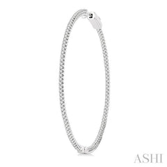 ASHI 1 3/4-Inch Round Inside-Out Diamond Hoop Earrings 624D1PPFGERWG