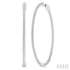 ASHI 1 3/4-Inch Round Inside-Out Diamond Hoop Earrings 624D1PPFGERWG