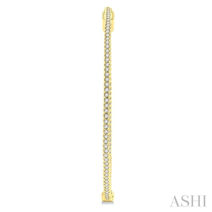 ASHI 1 3/4-Inch Round Inside-Out Diamond Hoop Earrings 624D1PPFGERYG