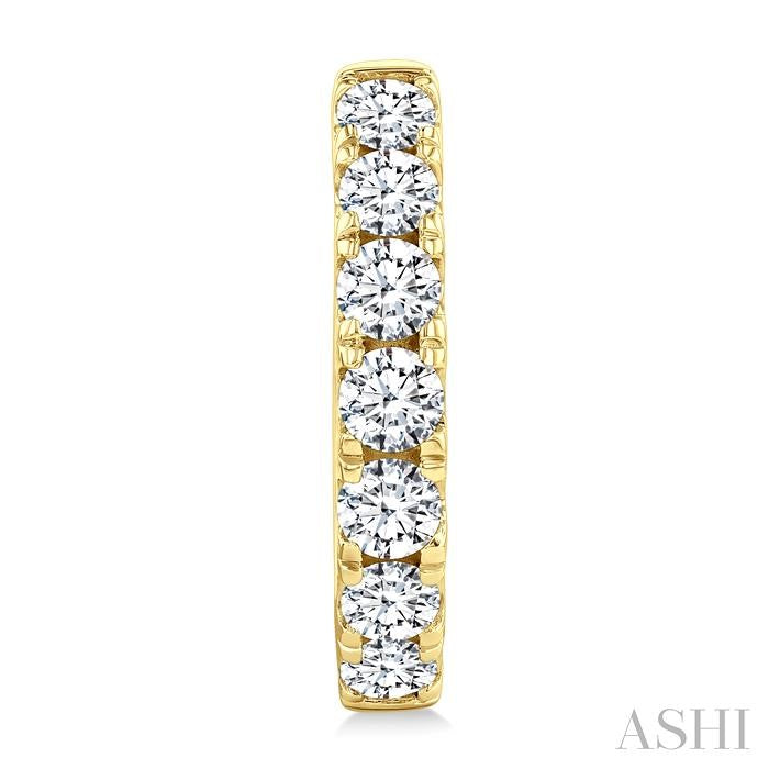 ASHI Diamond Fashion Hoop Earrings 624H0PPFGERYG-1.5