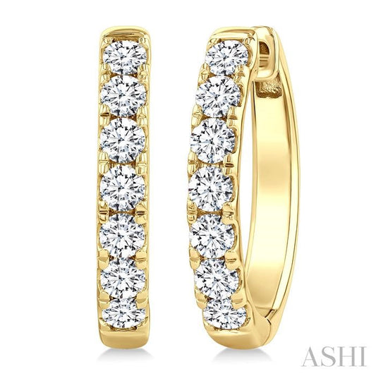 ASHI Diamond Fashion Hoop Earrings 624H0PPFGERYG-2.0