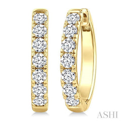 ASHI Diamond Fashion Hoop Earrings 624H0PPFGERYG-2.0