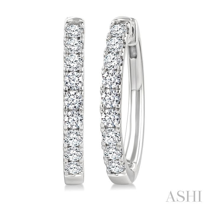 ASHI Diamond Fashion Hoop Earrings 624H1PPFGERWG