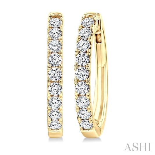 ASHI Diamond Fashion Hoop Earrings 624H1PPFGERYG