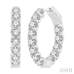 ASHI Inside-Out Diamond Hoop Earrings 625D0PPFGERWG-3.00