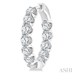 ASHI Inside-Out Diamond Hoop Earrings 625D0PPFGERWG-4.00