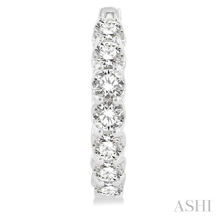 ASHI Inside-Out Diamond Hoop Earrings 625D0PPFGERWG-5.00
