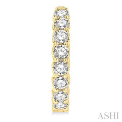ASHI Inside-Out Diamond Hoop Earrings 625D0PPFGERYG-3.00