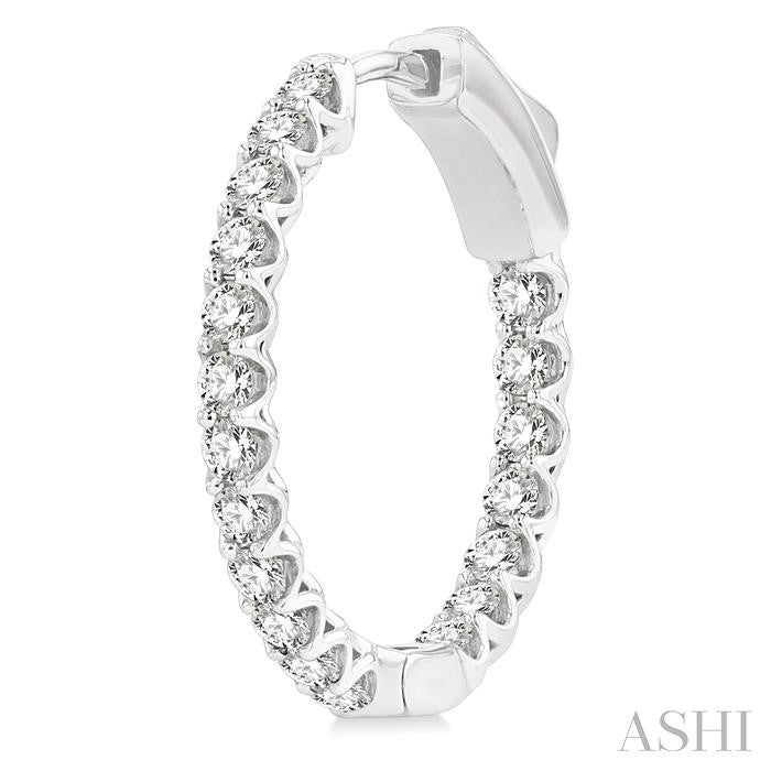 ASHI Inside-Out Diamond Hoop Earrings 625D1PPFGERWG