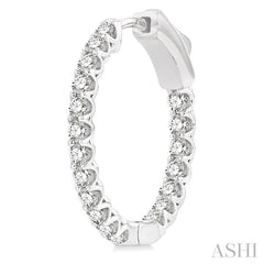 ASHI Inside-Out Diamond Hoop Earrings 625D1PPFGERWG
