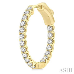 ASHI Inside-Out Diamond Hoop Earrings 625D1PPFGERYG